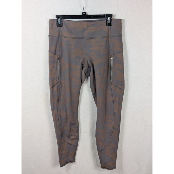 Athleta Pants - Athleta Rainier Reflective Tight Leggings Camouflage Print Women's Size Large